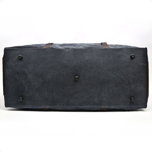 Image of Handmade Waxed Canvas Leather Travel Bag Luggage Weekender Bag AF13