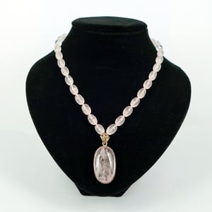 Image of Rose Quartz gemstone necklace