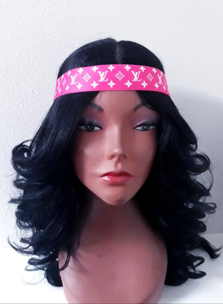 Inspired Louis Vuitton Headband Summer Fall Vibes Blush Pink Black  Hairpiece # #accessories #hair #head…
