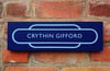 'Crythin Gifford' Railway Sign 