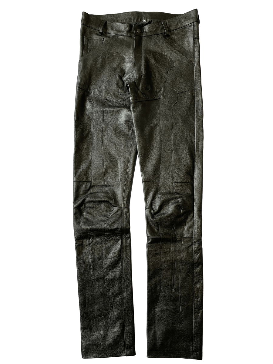 black biker pants