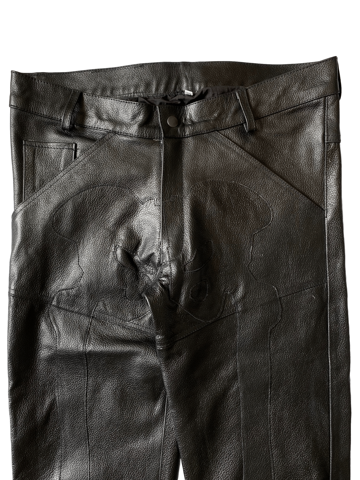 black biker pants