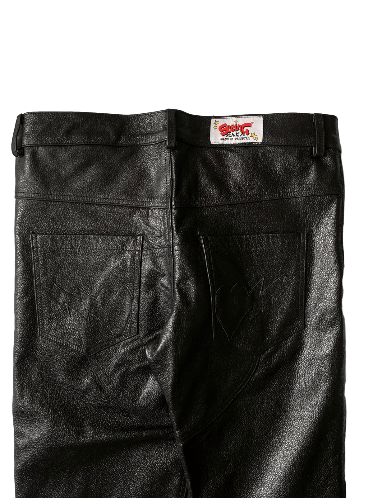 black biker pants