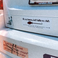 Image 2 of DO NO HARM BUT TAKE NO SHIT Bumper Stickers! 🧹 
