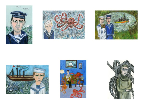 Image of Sailors Never Cry note card set.