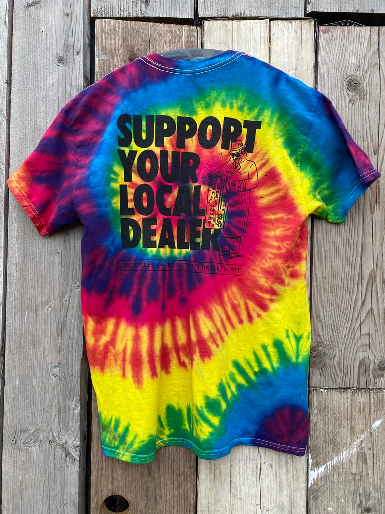 Image of Support Your Local Dealer - Rainbow Tie Dye / Black