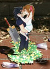 Final Fantasy VII FFVII FF7 Zack and Aerith Wooden Stand Standee