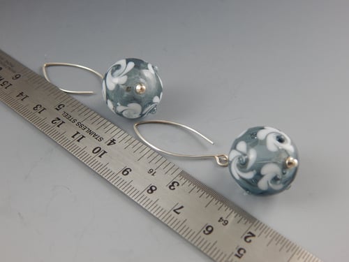 Image of Artisan Glass • White Swirls on Transparent Glass Hollows