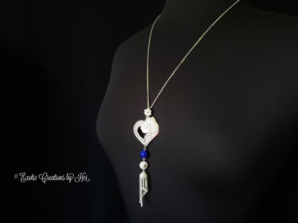 PH133 Sapphire Heart necklace