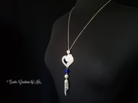 Image 4 of PH133 Sapphire Heart necklace
