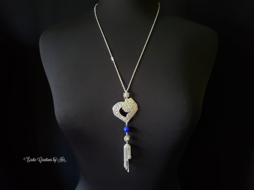 PH133 Sapphire Heart necklace