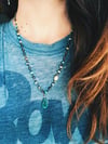 New Lander variscite, pink sapphire and turquoise necklace