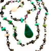 New Lander variscite, pink sapphire and turquoise necklace