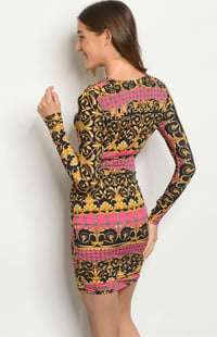 Image 5 of Keepin’ It Cute Navy Fuchsia Print Dress