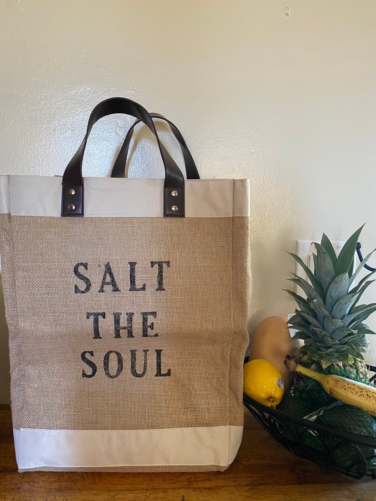 Image of SALT THE SOUL JUTE MARKET BAG