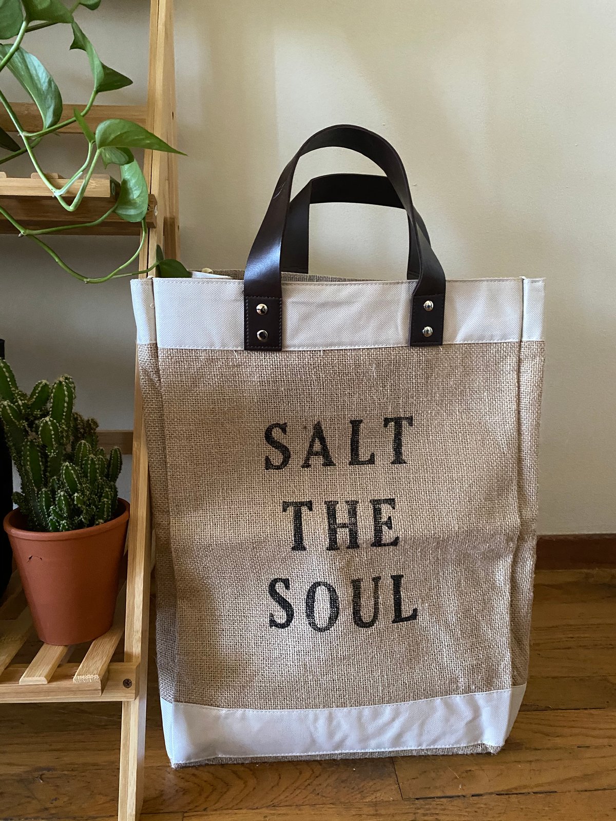 Image of SALT THE SOUL JUTE MARKET BAG