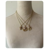 Image 2 of Opal Bloom Talisman Necklaces - Solid Brass 