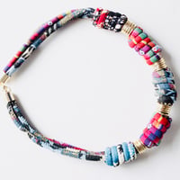 Image 2 of Multicoloured Rope Statement Necklace – Fuchsia
