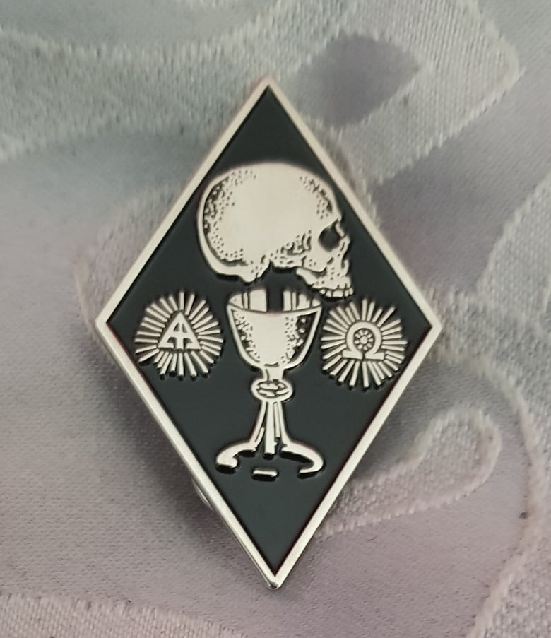 Image of The Occultist limited edition shaped enamel pin 