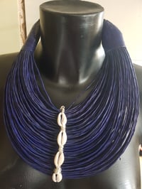 Image 2 of Leather Stranded Choker Necklace
