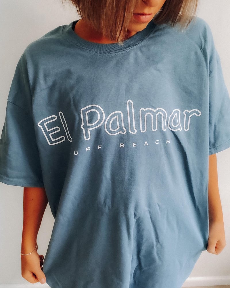 Image of El Palmar surf - oversized blue tee 