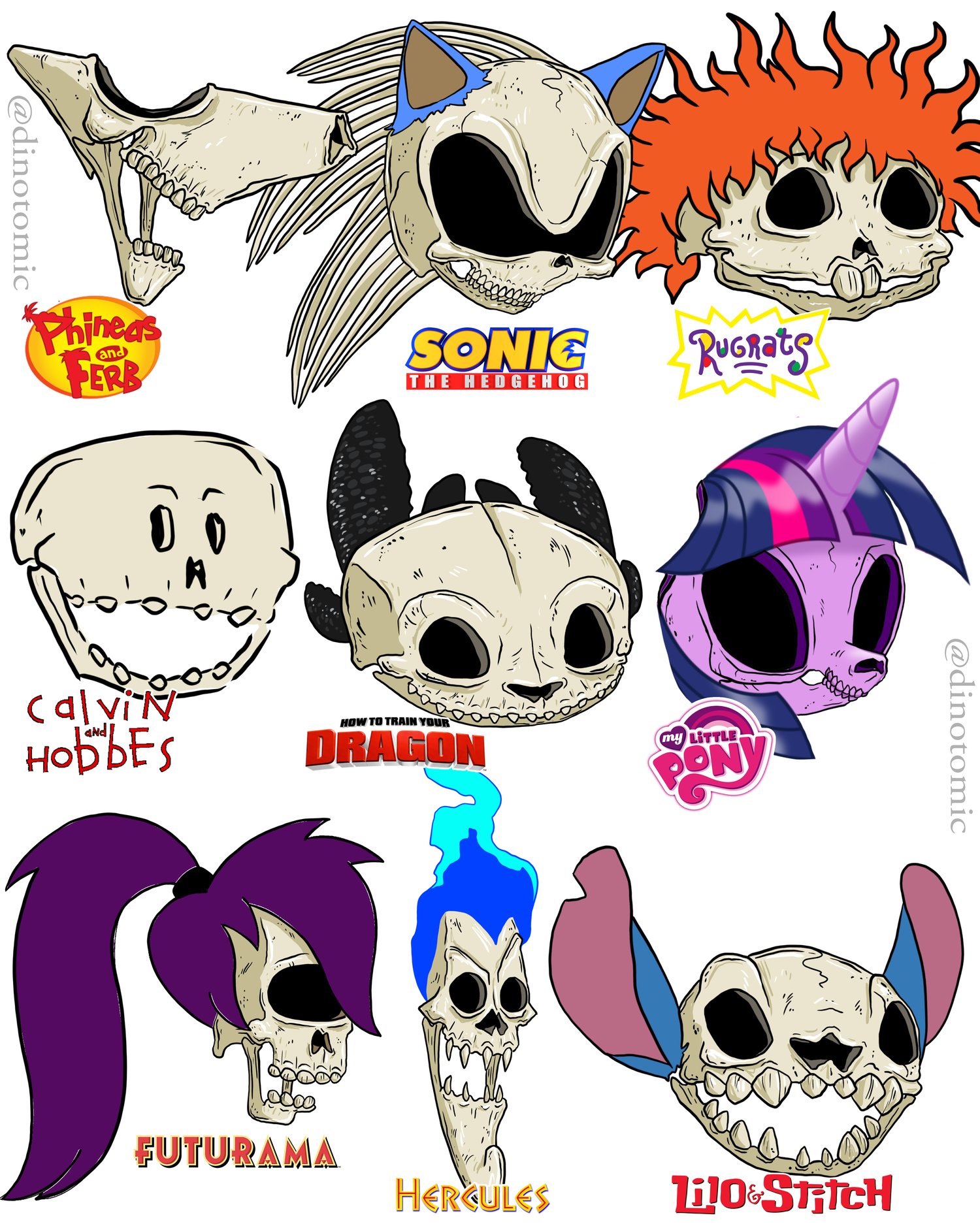 Image of #236 Cartoon skulls part 6