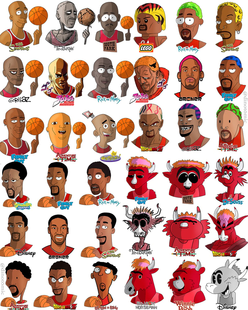 Image of #237 Chicago bulls multiple characters 