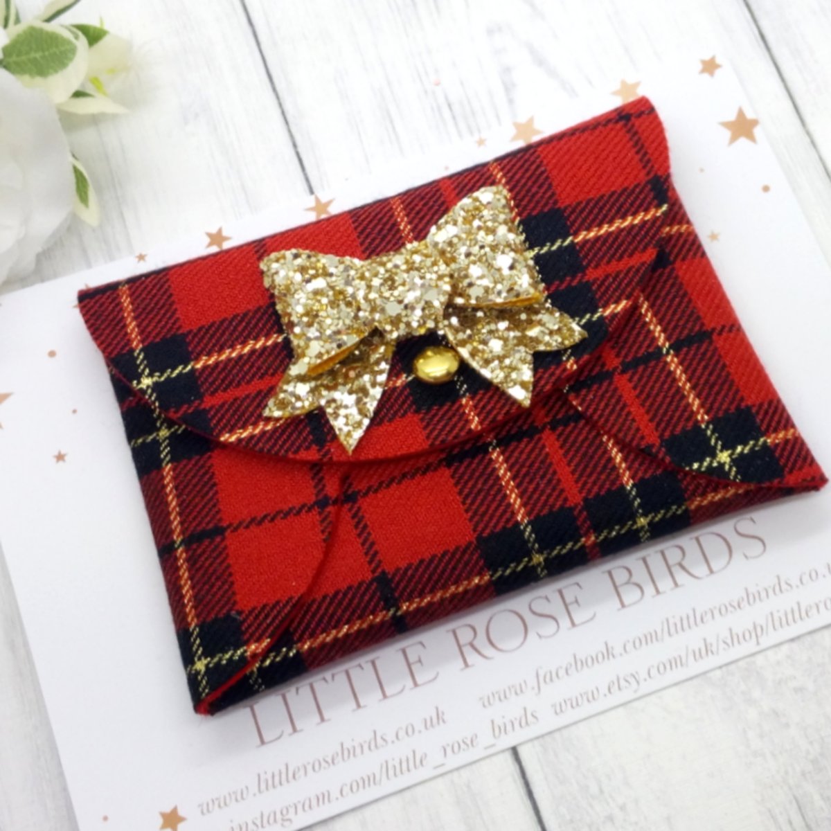 Image of Red Tartan Coin Purse 