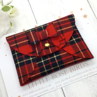 Image 3 of Red Tartan Coin Purse 