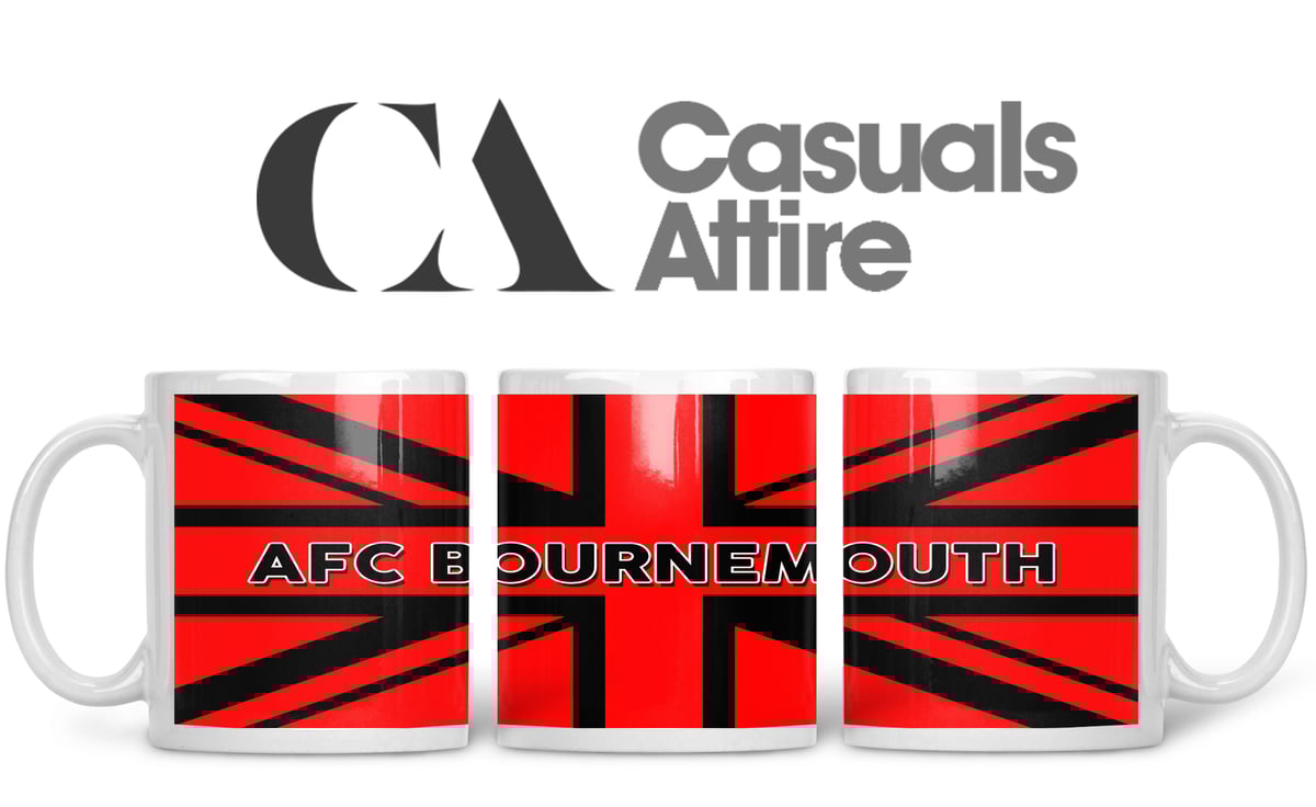 Bournemouth Football Fans Mug, Casuals, Utras Fully Wrapped Mug.