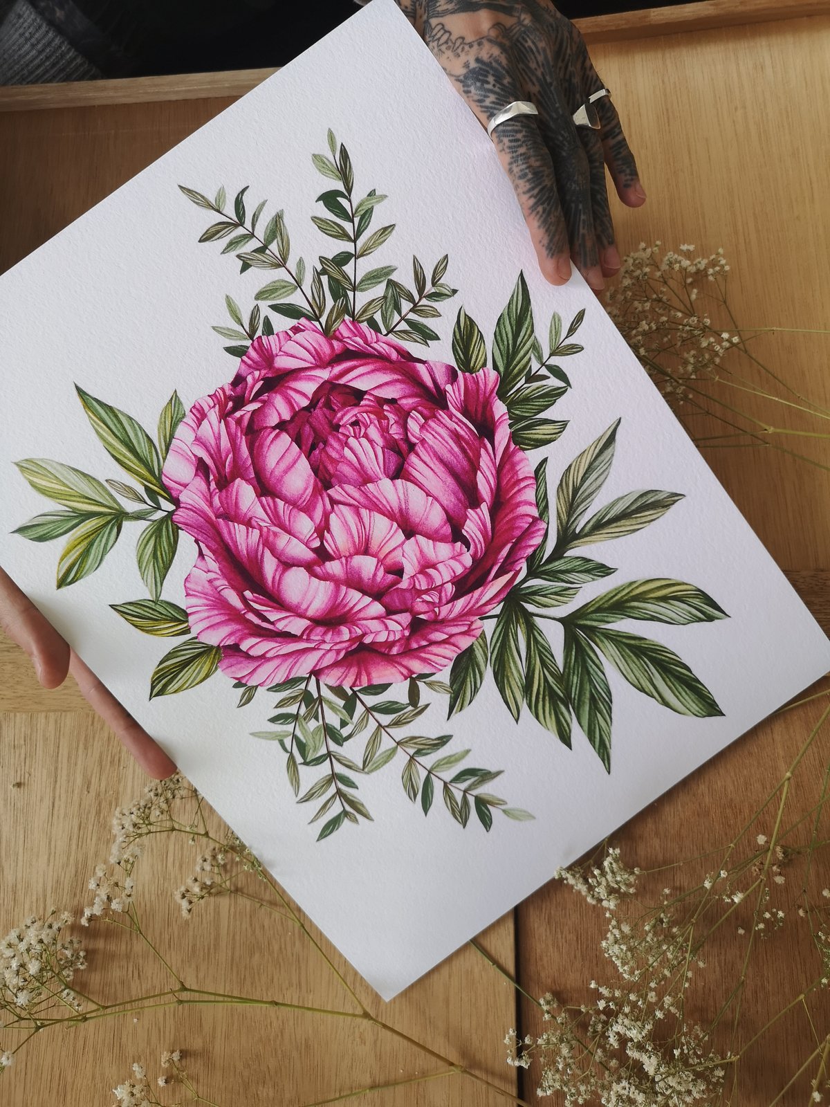 Image of Large peony print 