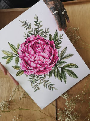 Image of Large peony print 