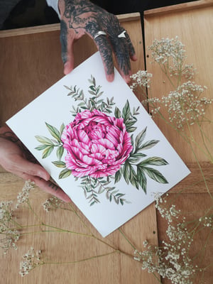 Image of Smol peony print 