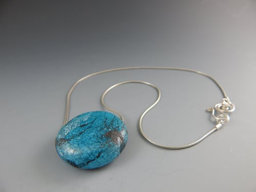 Image of Artisan Glass • Round Pendant with Copper Patina