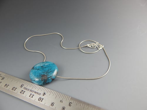 Image of Artisan Glass • Round Pendant with Copper Patina