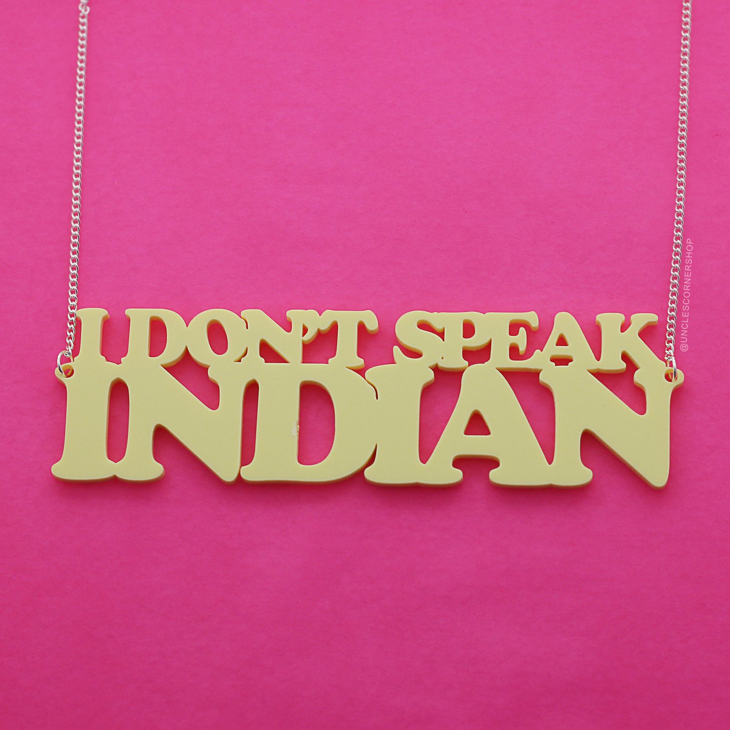 Image of I DON'T SPEAK INDIAN - statement necklace