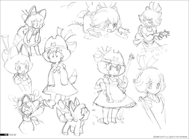 THE ART OF YOH YOSHINARI ROUGH SKETCHES TEZUKA Characters