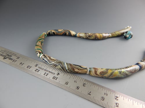 Image of Artisan Glass • Curved Organic Swirl Beads