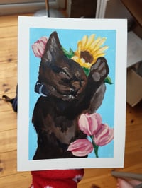 Custom Pet Portrait on A5 watercolour paper 