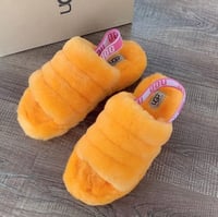Fluff Yeah Inspired Ugg Slides (Orange)