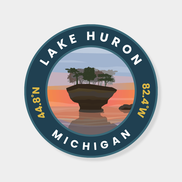 Image of Lake Huron Sticker - 4" - LIMITED STOCK