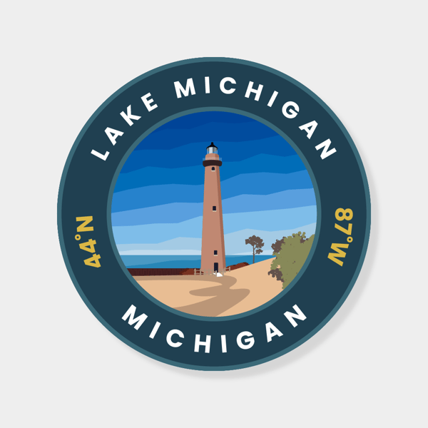 Image of Lake Michigan Sticker - 4" - LIMITED STOCK