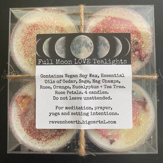 Full Moon Love Magic Candle Raven's Hearth