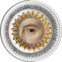 Image 1 of Lover's Eye - Blue - Burst - Vintage French Fine porcelain plate - #0717