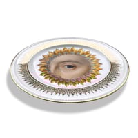 Image 2 of Lover's Eye - Blue - Burst - Vintage French Fine porcelain plate - #0717