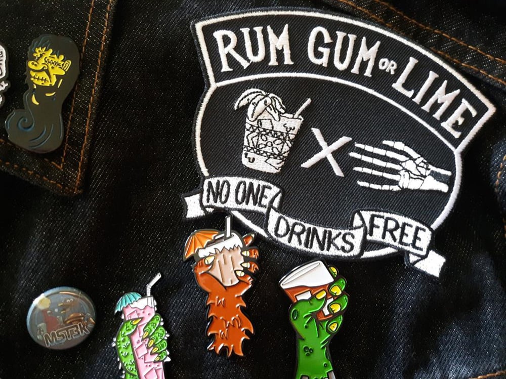 Tiki Biker/Hot Rod 5" Embroidered Patch Bundle