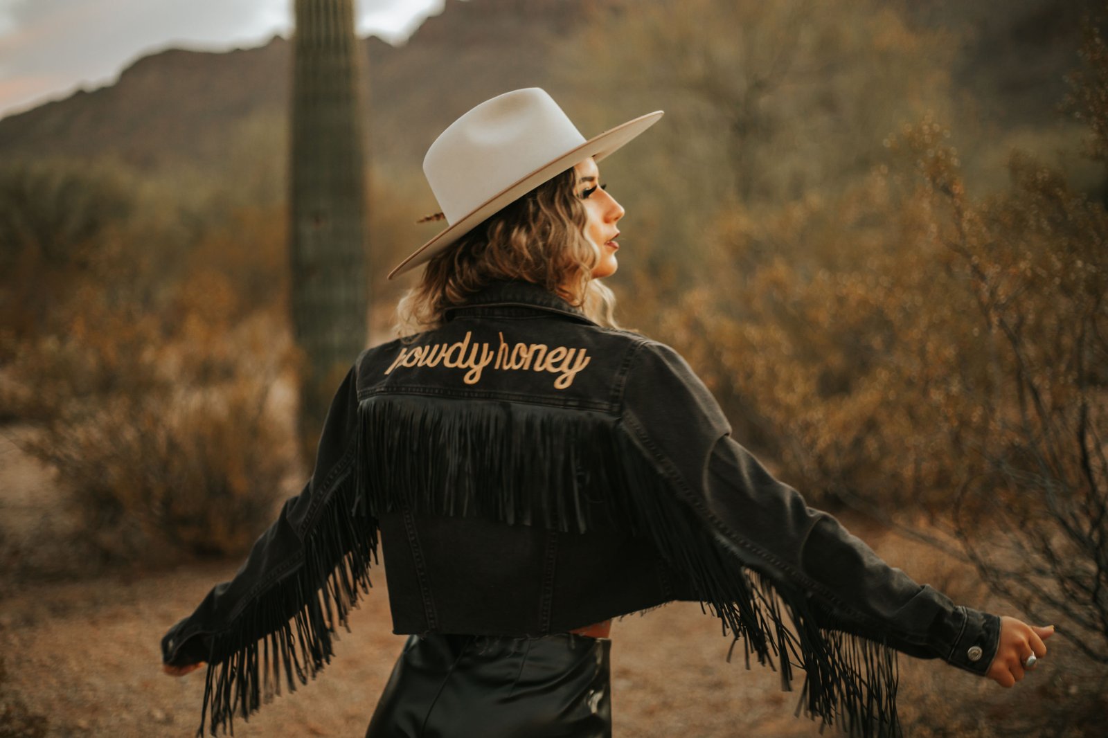 fringe black denim jacket