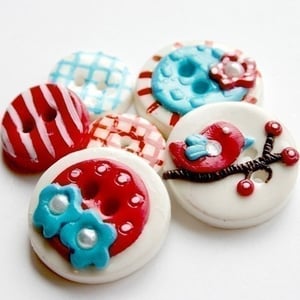 Image of Retro Blue Bird (set of 6)