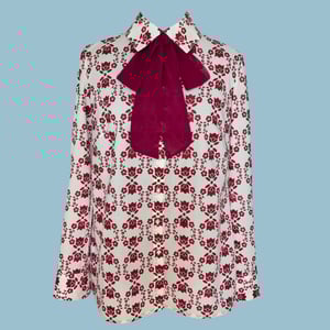 Image of Flowers on the Wall Bow Blouse