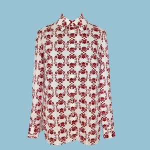 Image of Flowers on the Wall Bow Blouse